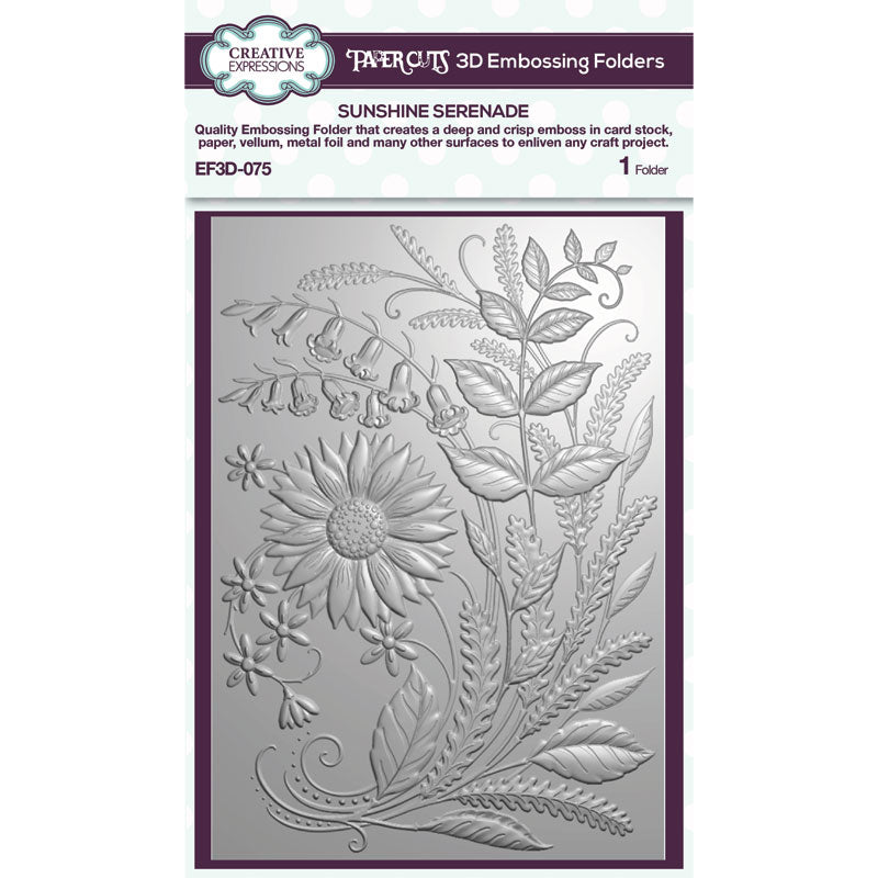 Creative Expressions Sunshine Serenade 5 in x 7 in 3D Embossing Folder