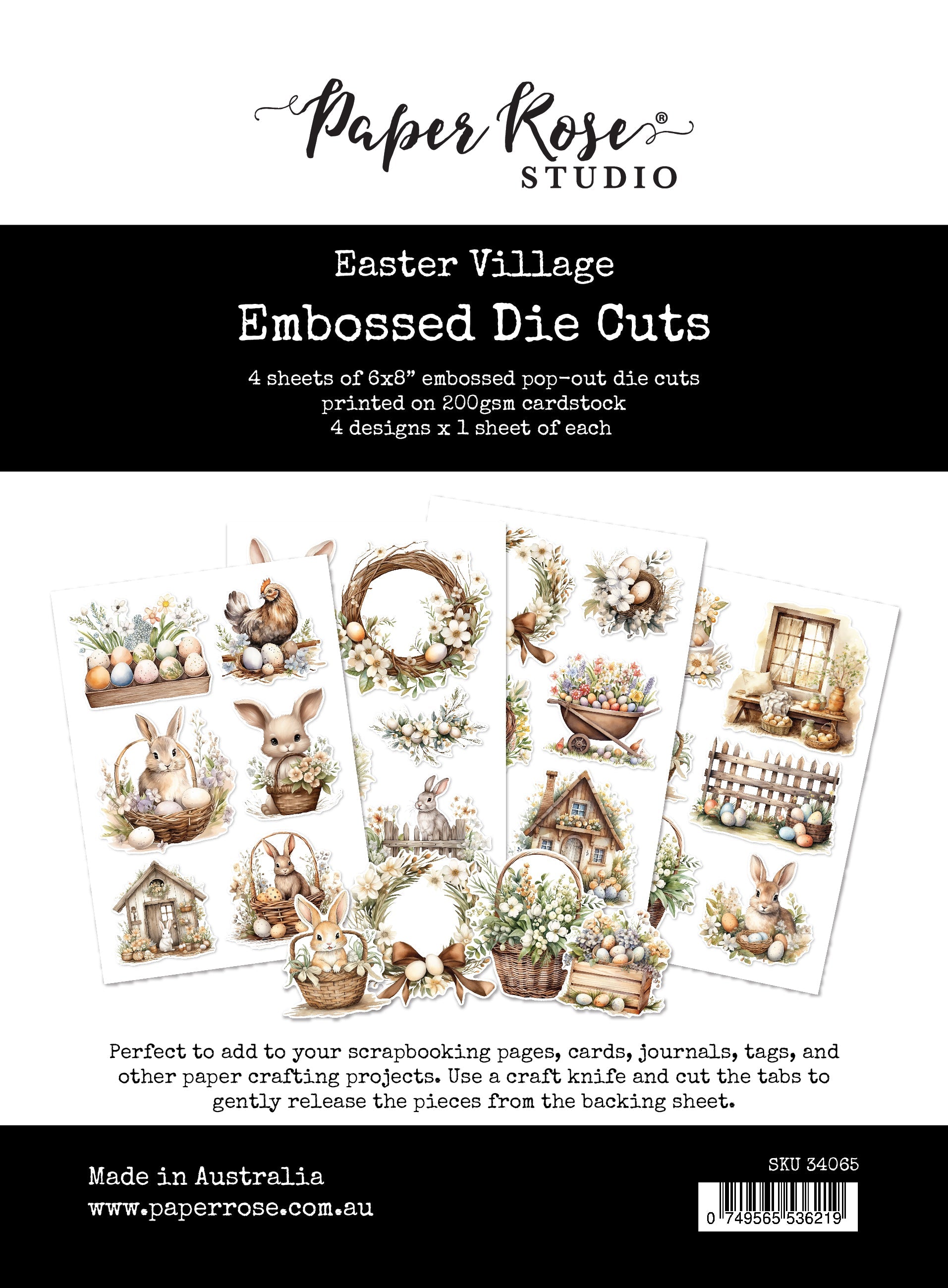 Easter Village Embossed Die Cuts 34065