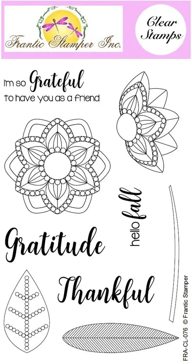 Frantic Stamper Clear Stamp Set - Grateful Florals