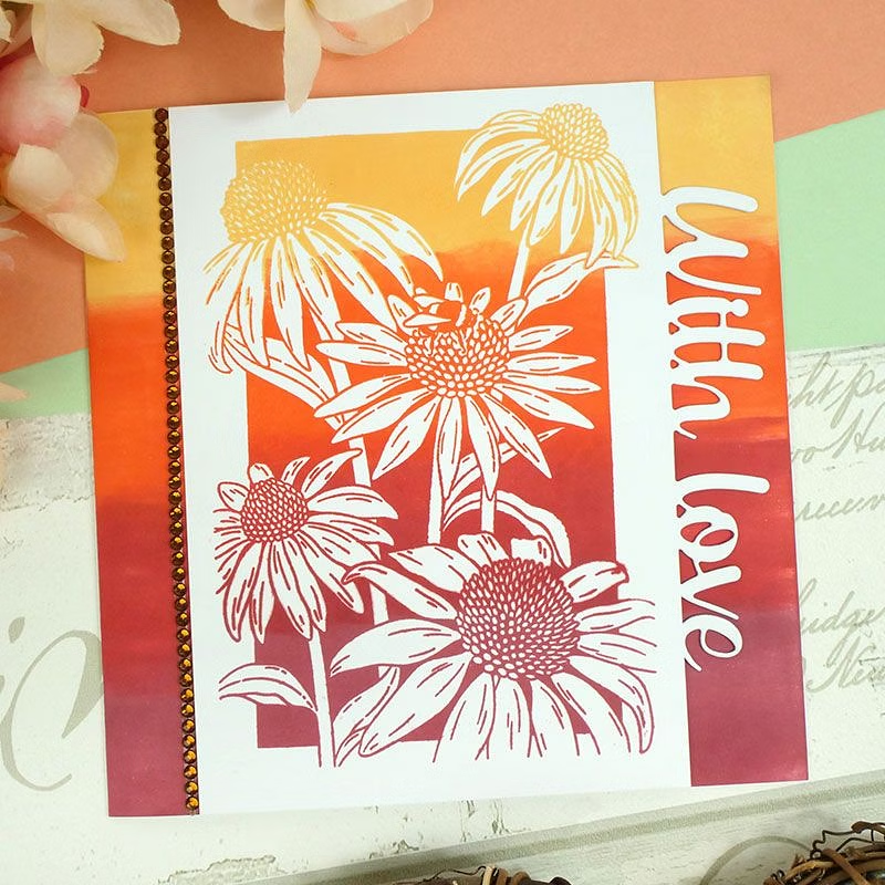 For the Love of Stamps - Coneflower Delights