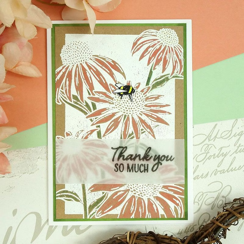 For the Love of Stamps - Coneflower Delights