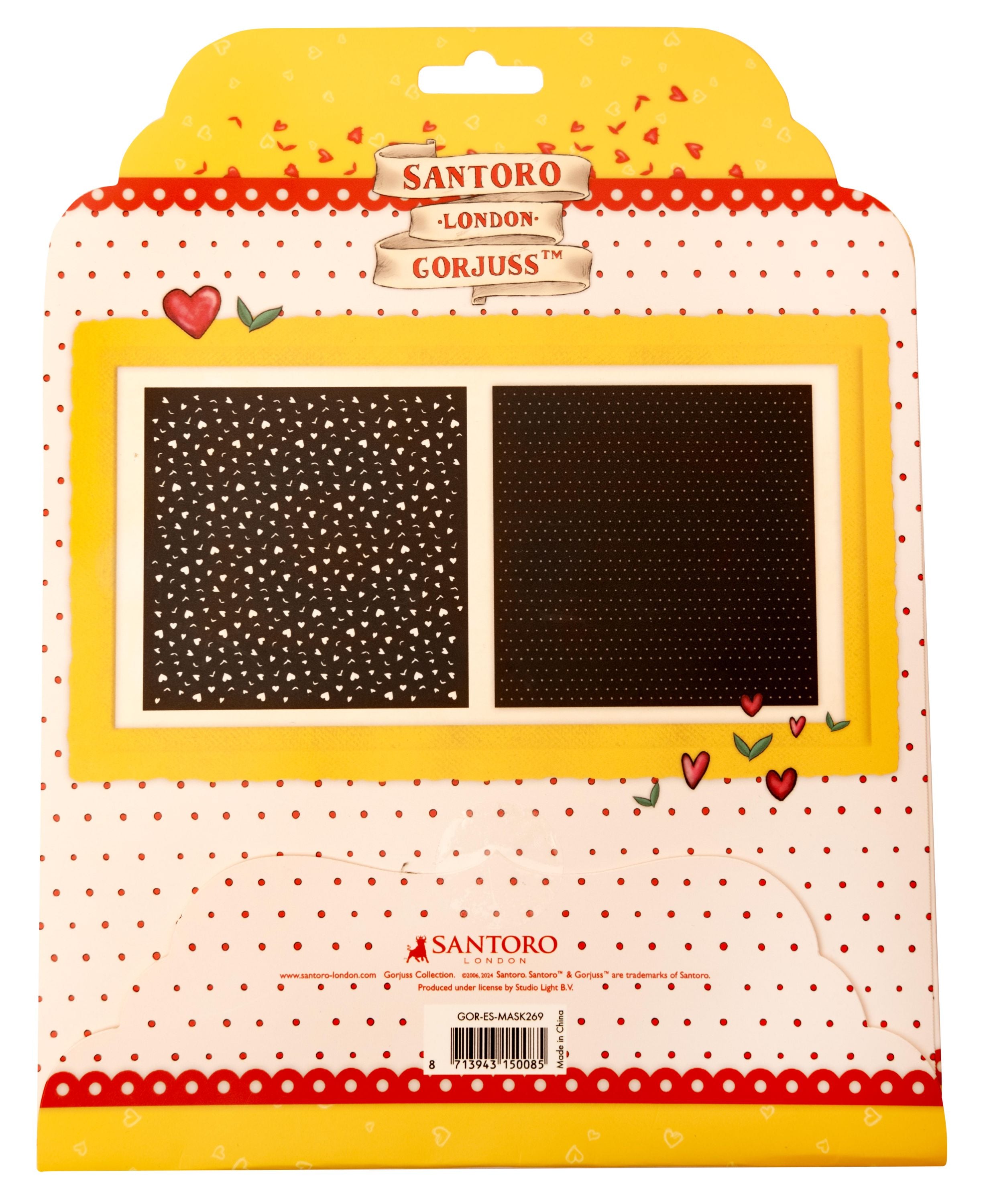 SAN Mask Dots & Hearts/Leaves Gorjuss Essentials 2 PC