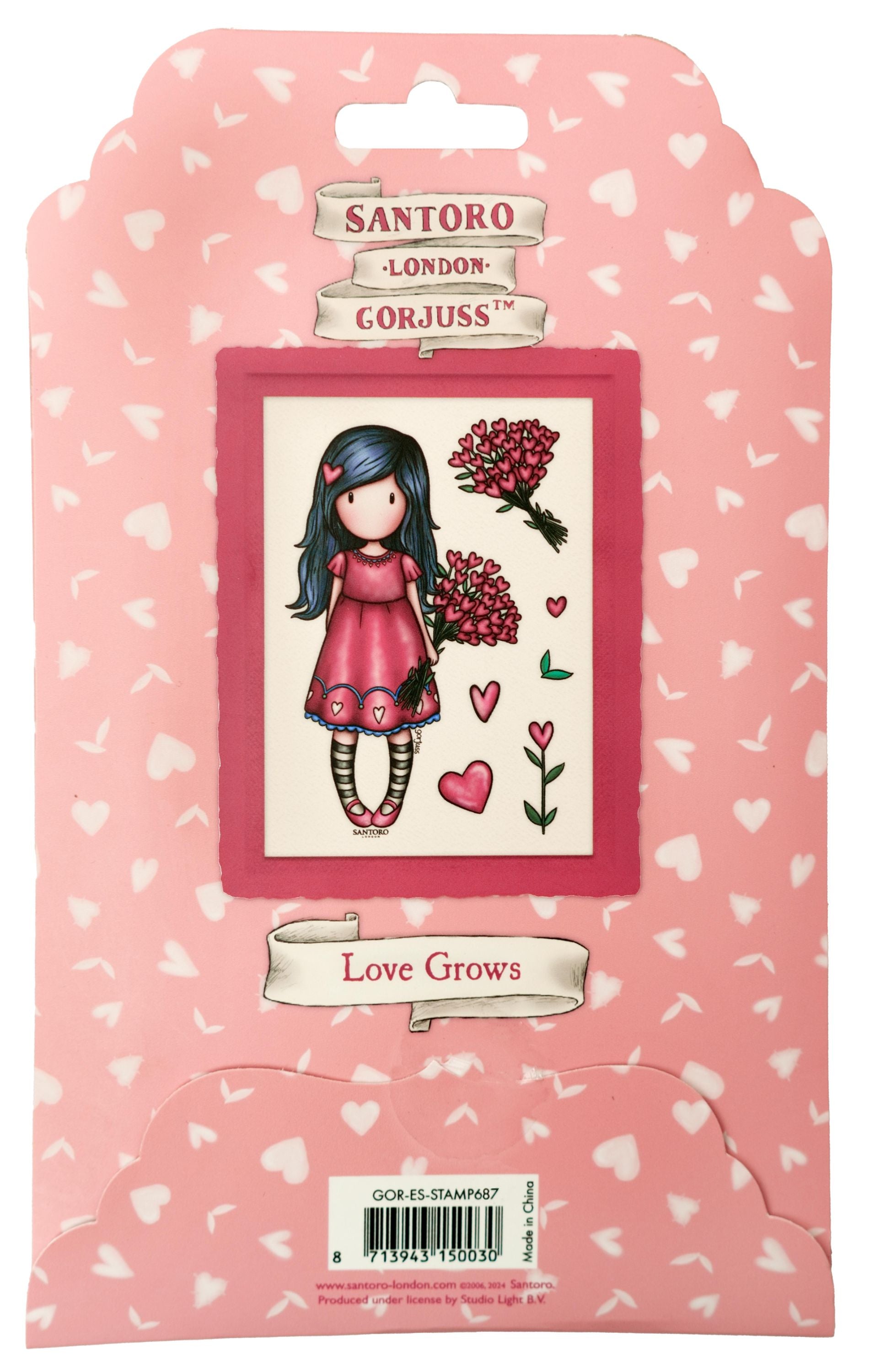 SAN Cling Stamp Love Grows Gorjuss Essentials 7 PC