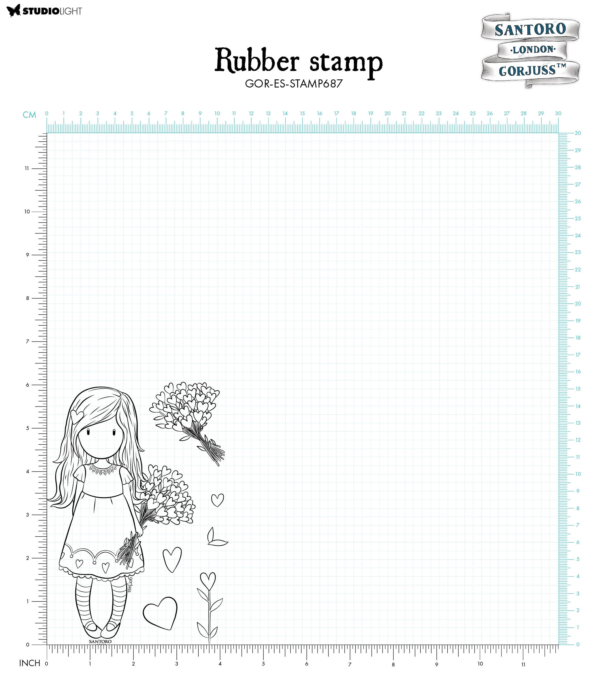 SAN Cling Stamp Love Grows Gorjuss Essentials 7 PC