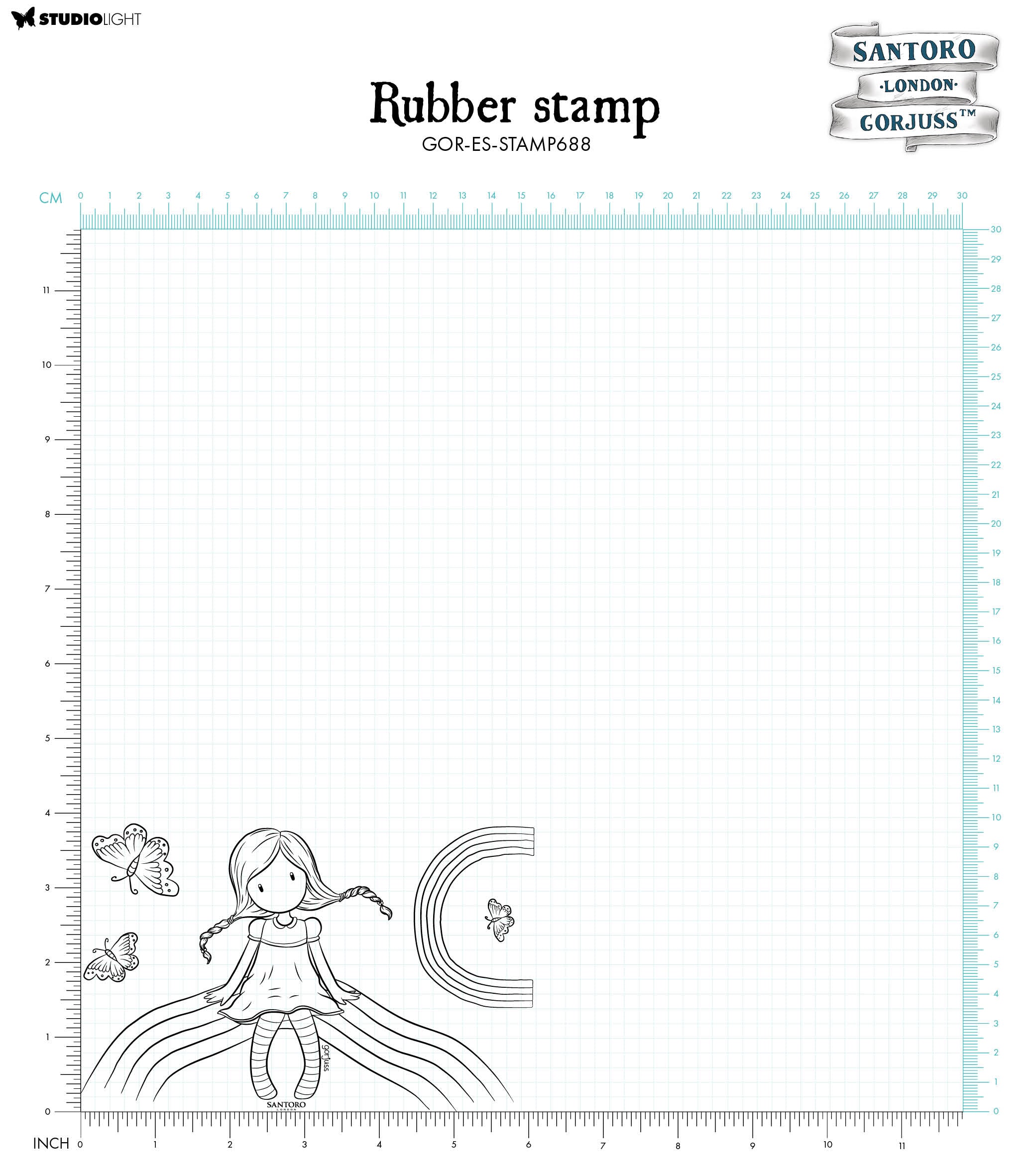 SAN Cling Stamp Rainbow Heaven Gorjuss Essentials 5 PC