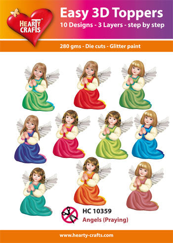 Hearty Crafts - Easy 3D-Toppers Angels (praying)