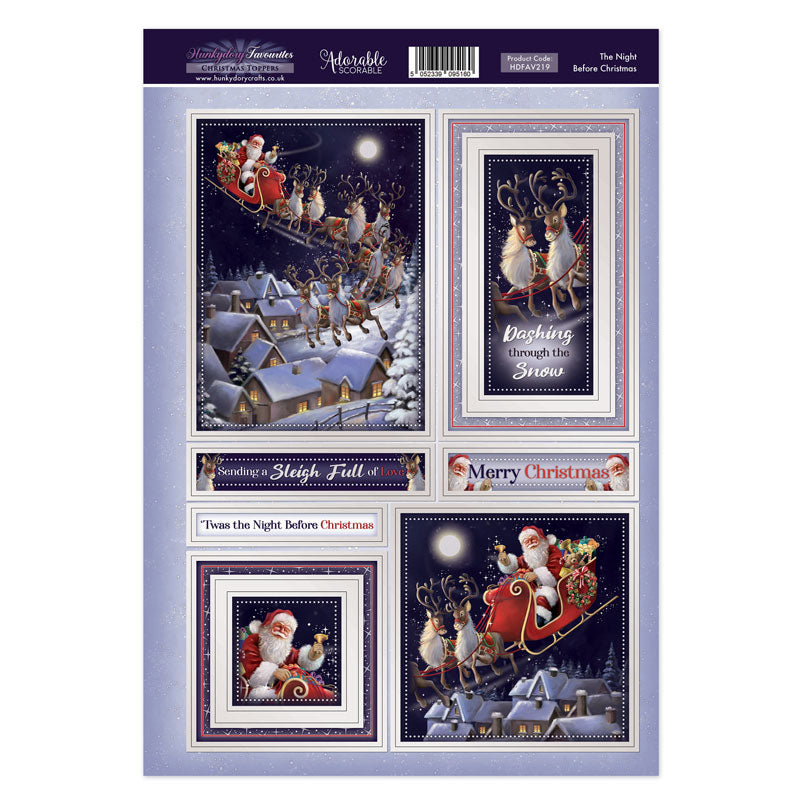 Hunkydory Topper Favourites - The Night Before Christmas