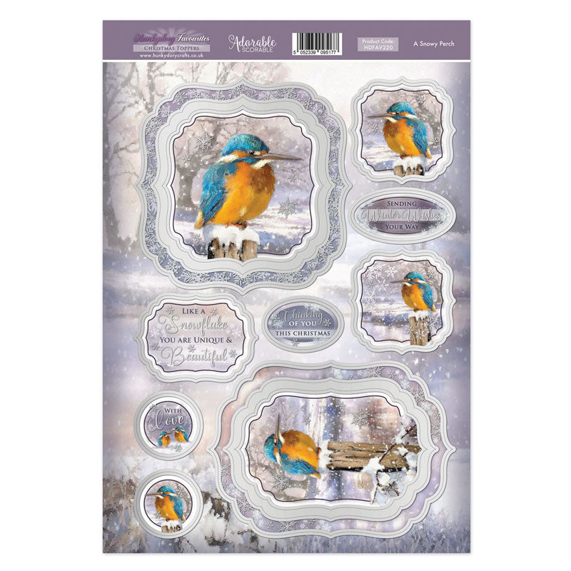 Hunkydory Topper Favourites - A Snowy Perch