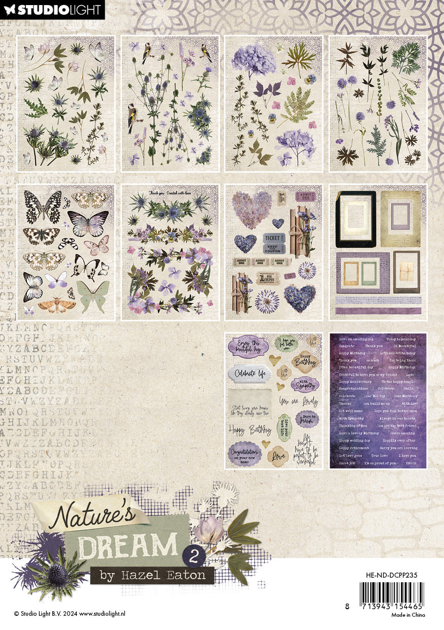 HE Die-Cut Paper Pad Paper Elements Nature's Dream 2 - 20 SH