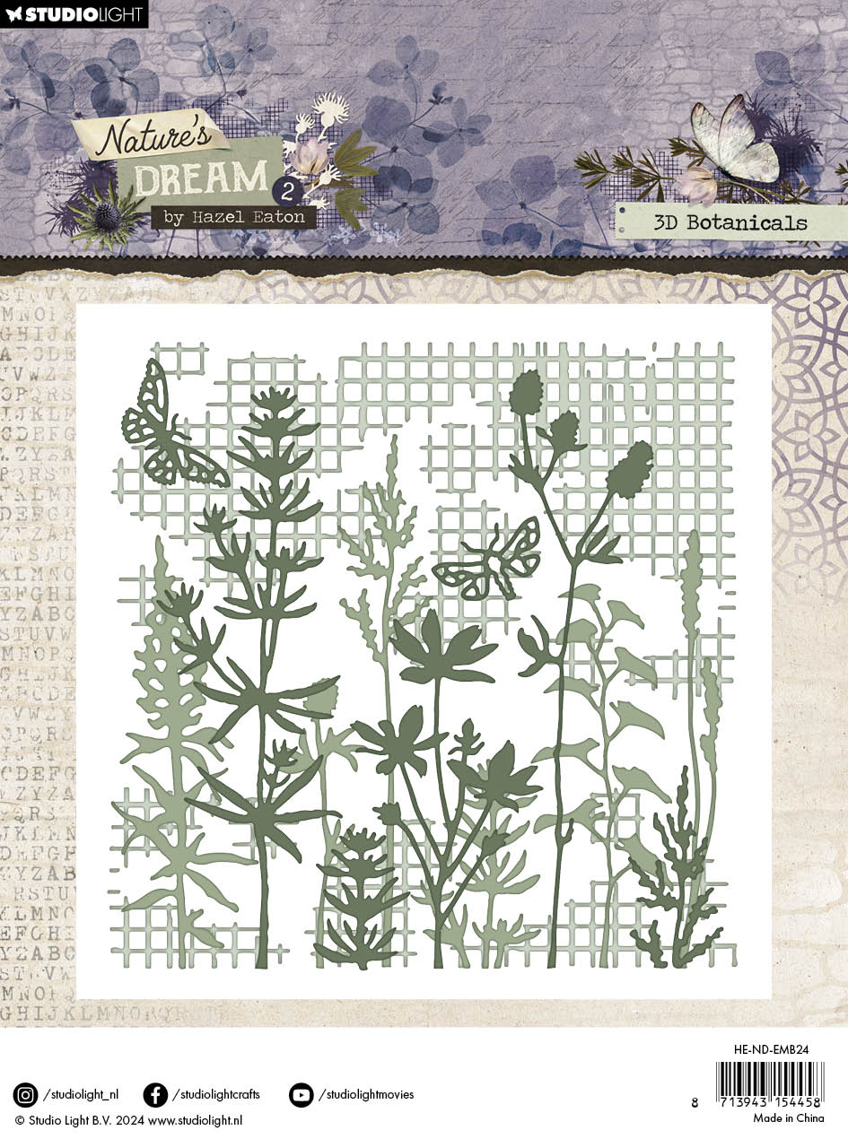 HE Embossing Folder 3D Botanicals Nature's Dream 2 - 1 PC