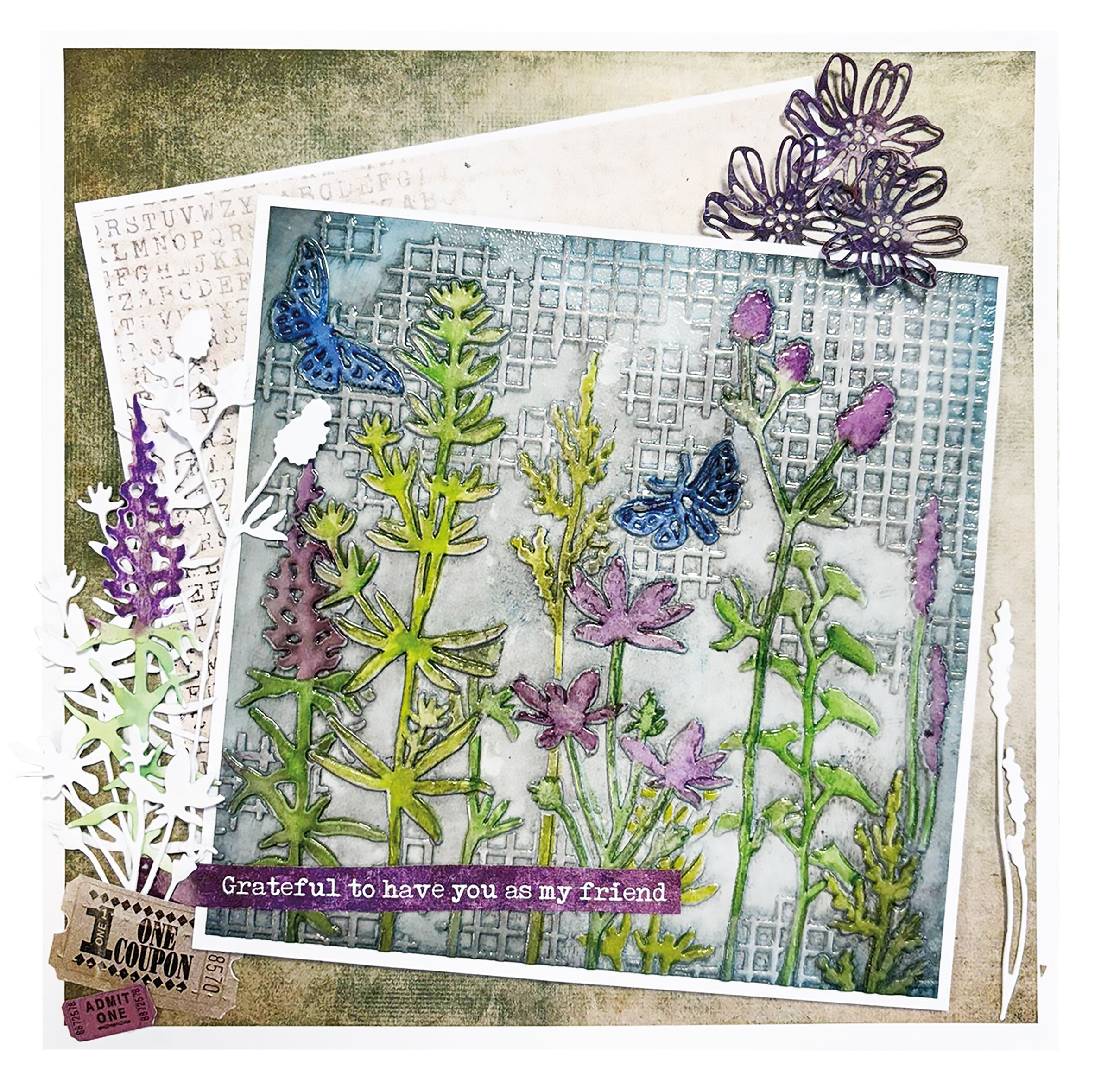 HE Embossing Folder 3D Botanicals Nature's Dream 2 - 1 PC