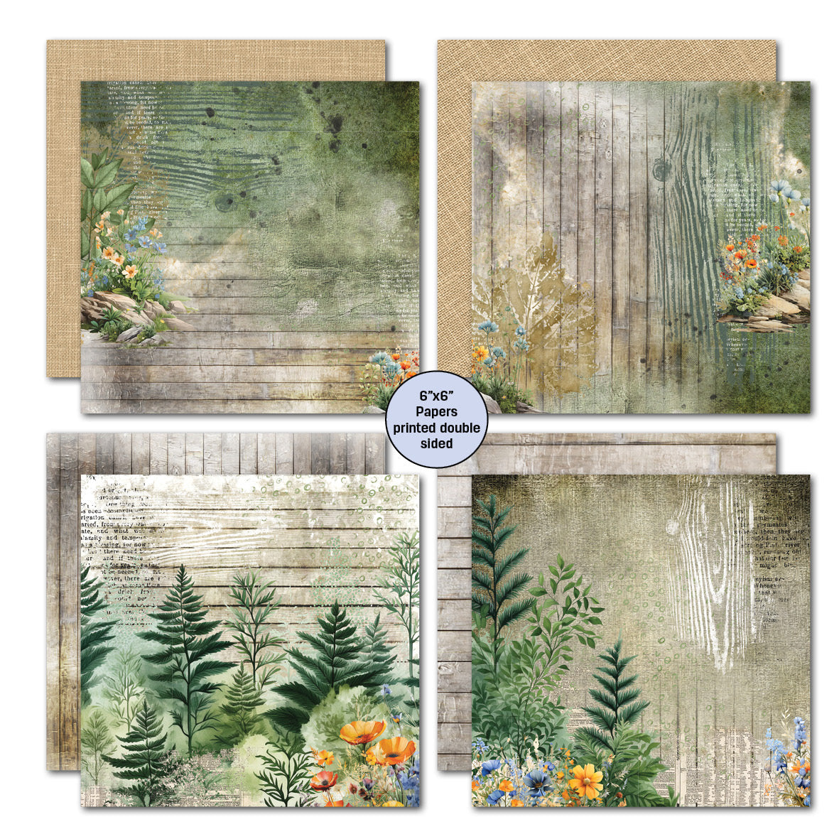 3Quarter Designs Idyllic Woods 6x6 Paper Pack