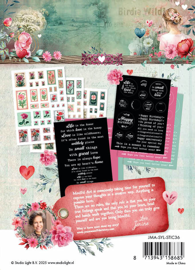 JMA Sticker Sheets Postage Stamps & Quotes Sending You Love 9 SH