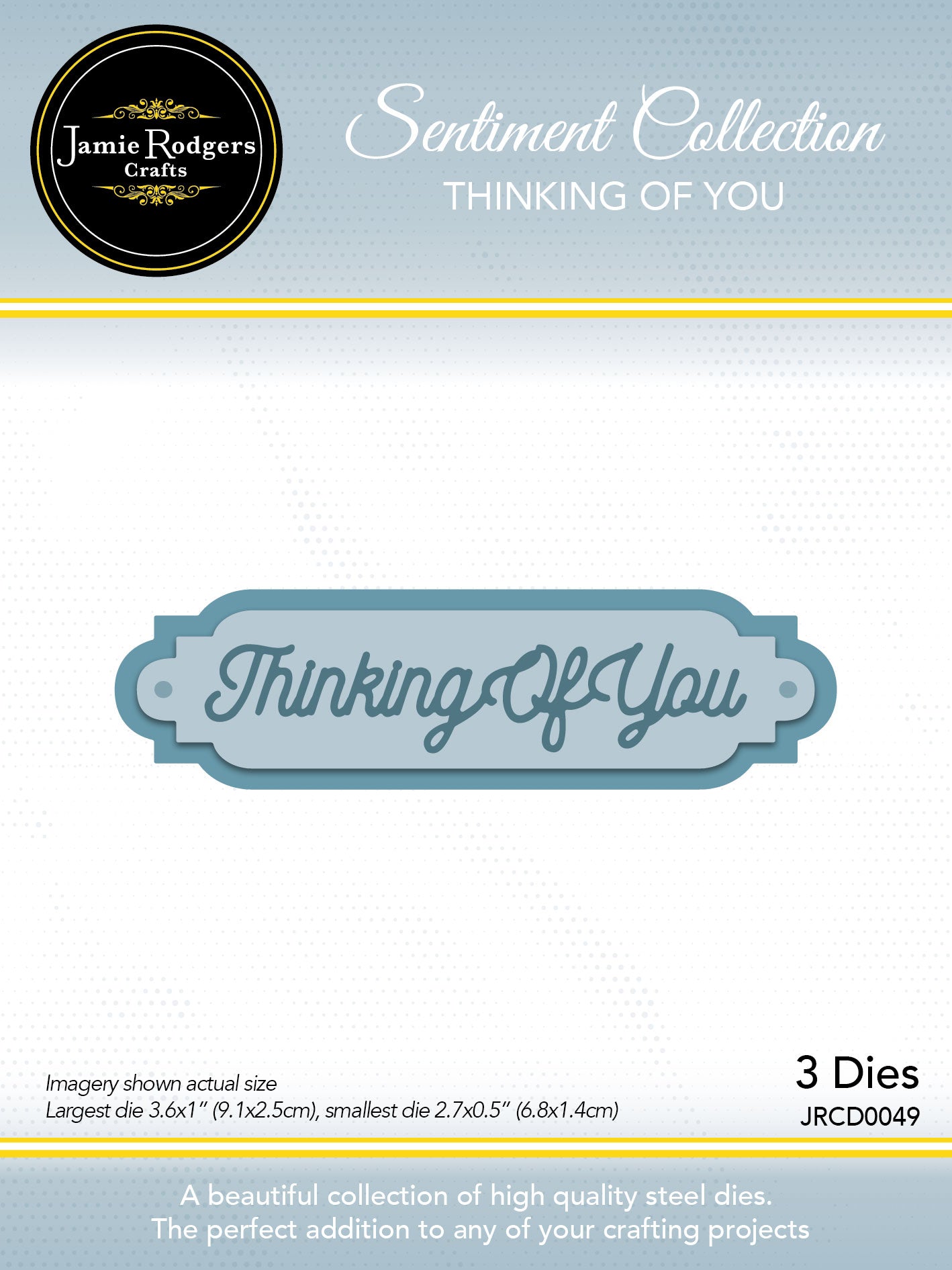 Jamie Rodgers Crafts - Thinking of You Sentiment Die Set