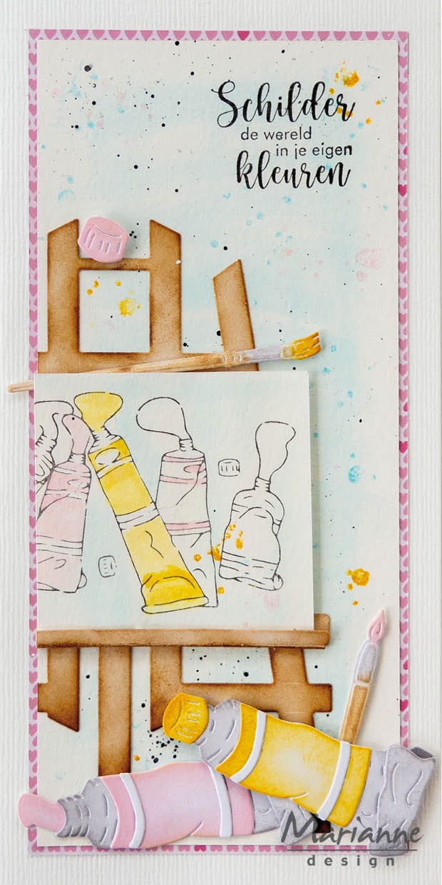 Marianne Design Clear Stamp - Tiny's Borders - Paint Tubes