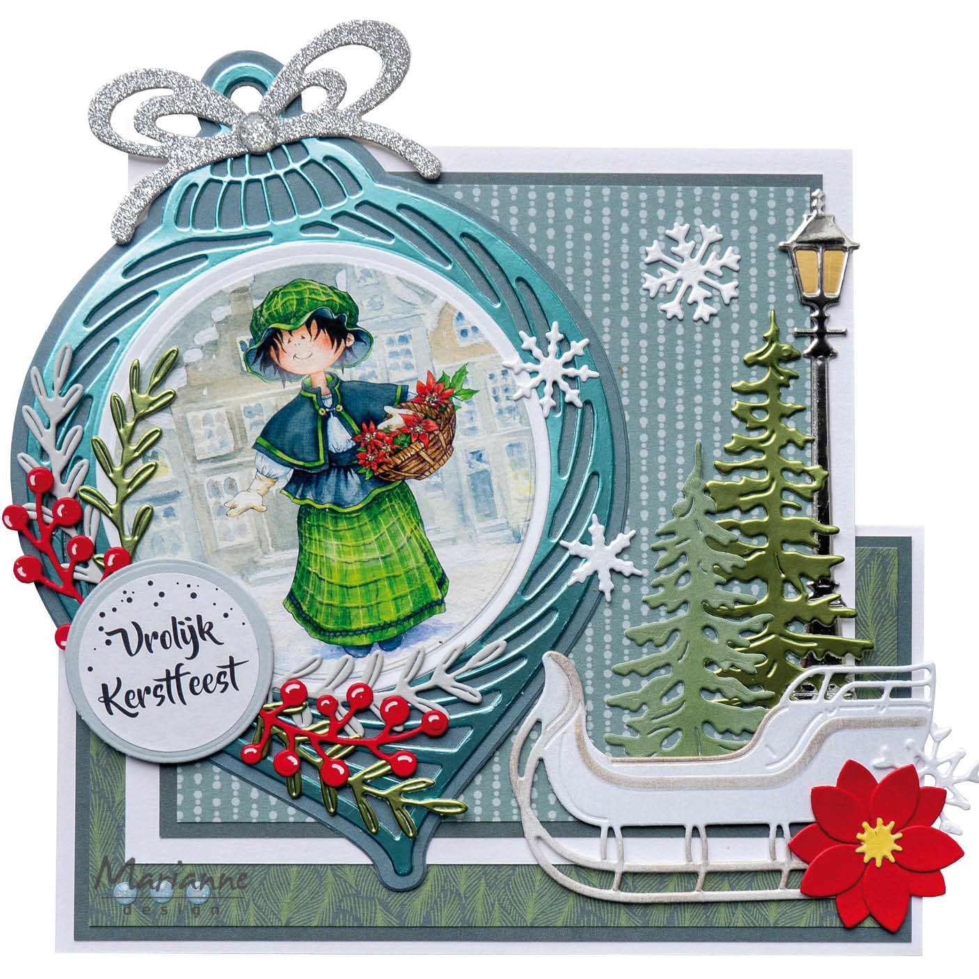 Marianne Design A5 Metallics - Christmas At Home