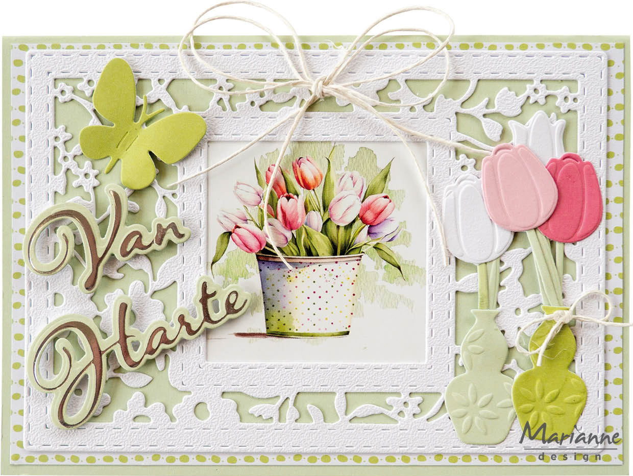 Marianne Design Creatables Die - Rectangle Flowers