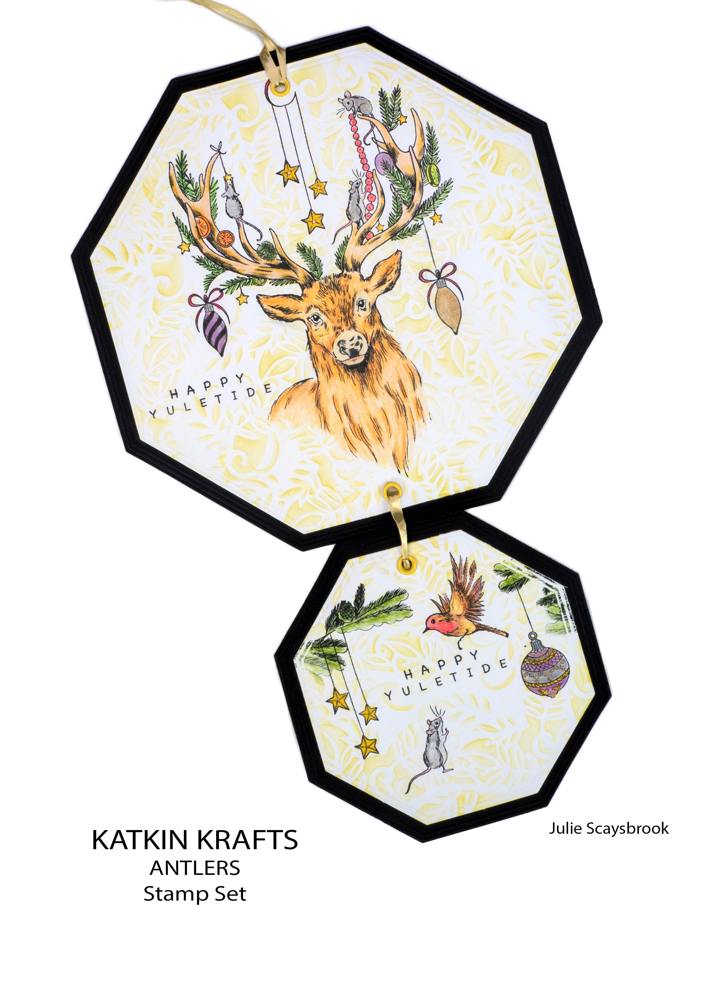 Katkin Krafts Antlers 6 in x 8 in Clear Stamp Set