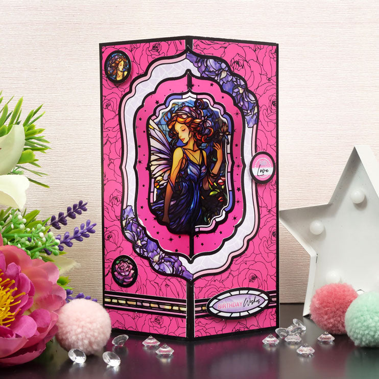 Stained Glass Mystical Worlds Luxury Foiled Edge-to-Edge Cardstock