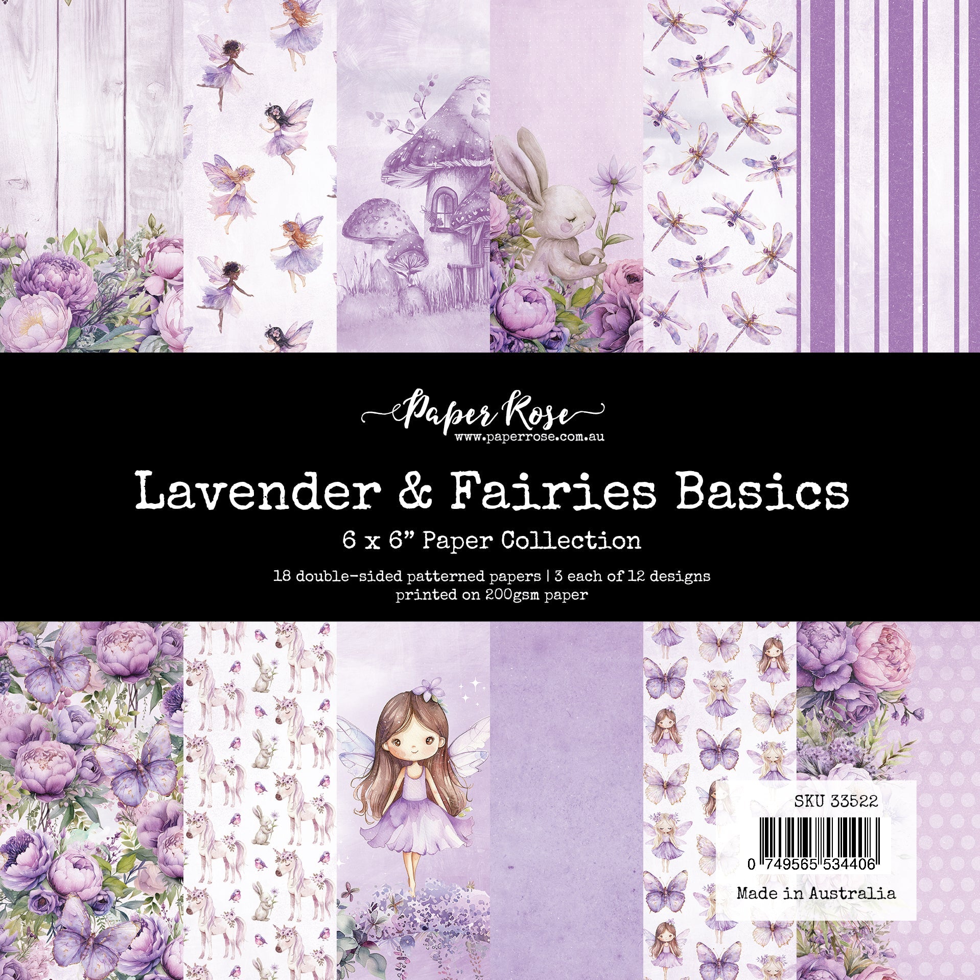 Lavender & Fairies Basics 6x6 Paper Collection 33522