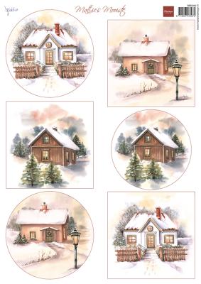 Marianne Design A4 Cutting Sheet - Mattie's Mooiste - Winter Cottages