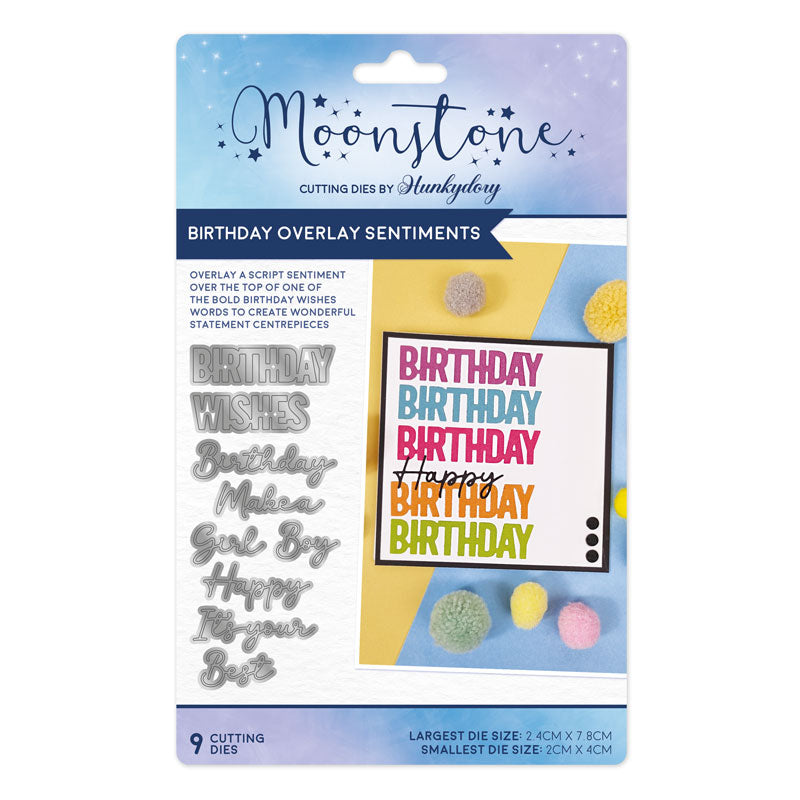 Moonstone Dies - Birthday Overlay Sentiments