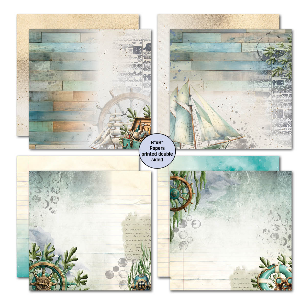 3Quarter Designs Maritime Tides 6x6 Paper Pack