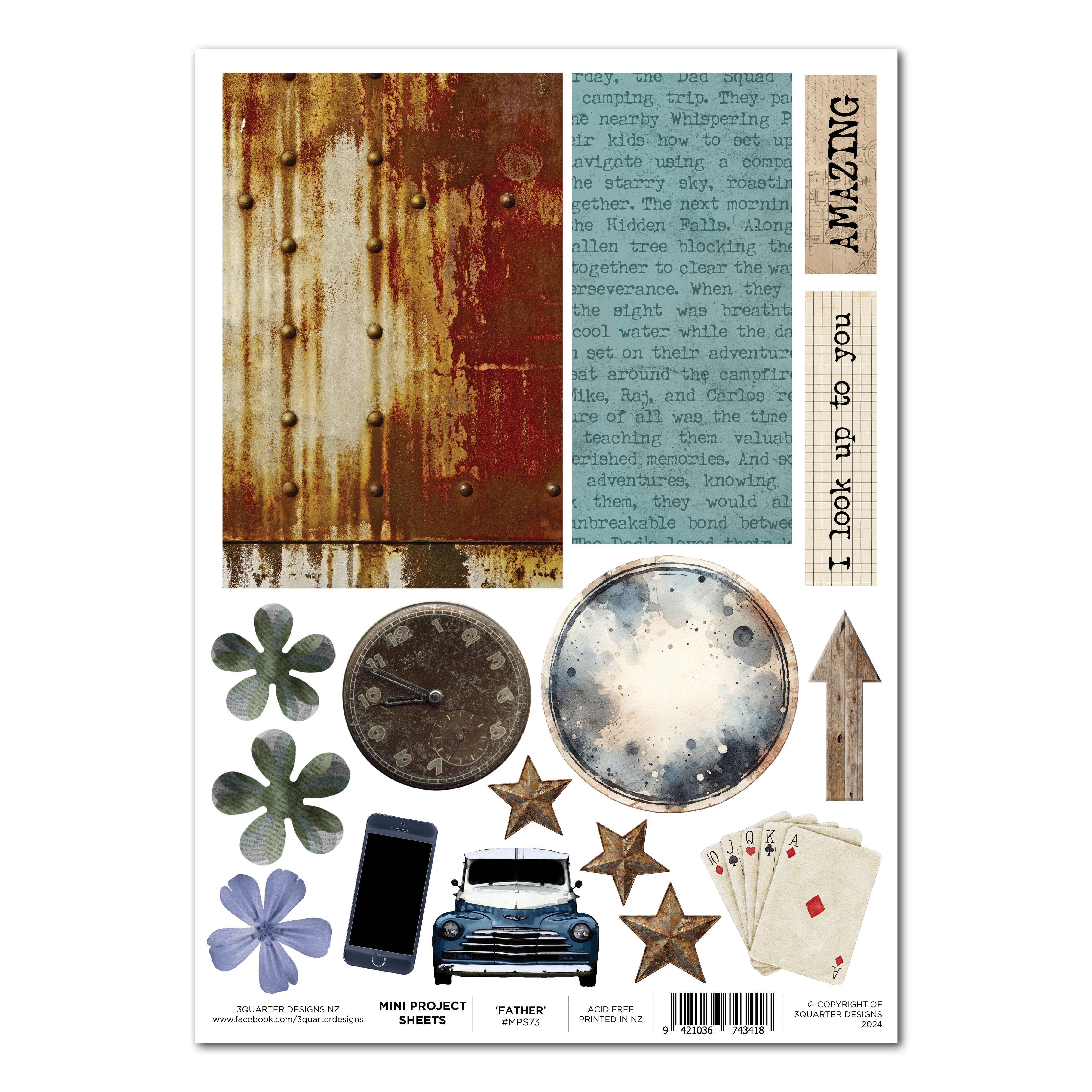 3Quarter Designs Father Figure - Mini Project Sheet