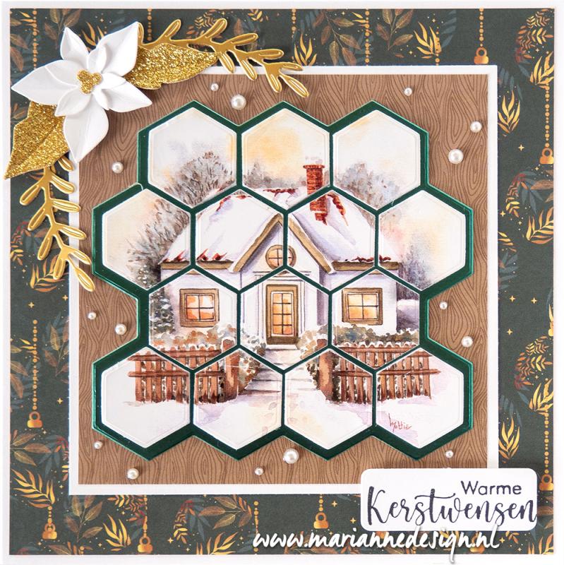 Marianne Design A4 Cutting Sheet - Mattie's Mooiste - Winter Cottages