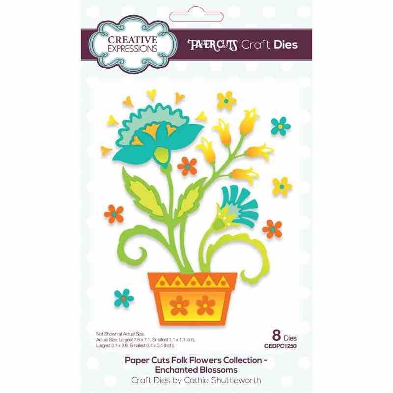 Creative Expressions Paper Cuts Folk Flowers Enchanted Blossoms Craft Die