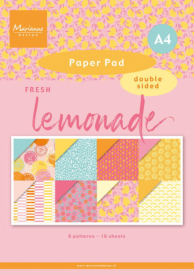 Marianne Design A4 Paper Pad - Fresh Lemonade