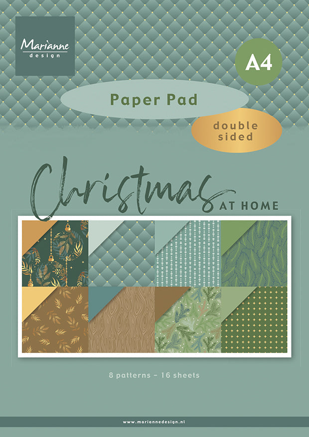 Marianne Design A4 Paper Pad - Christmas At Home