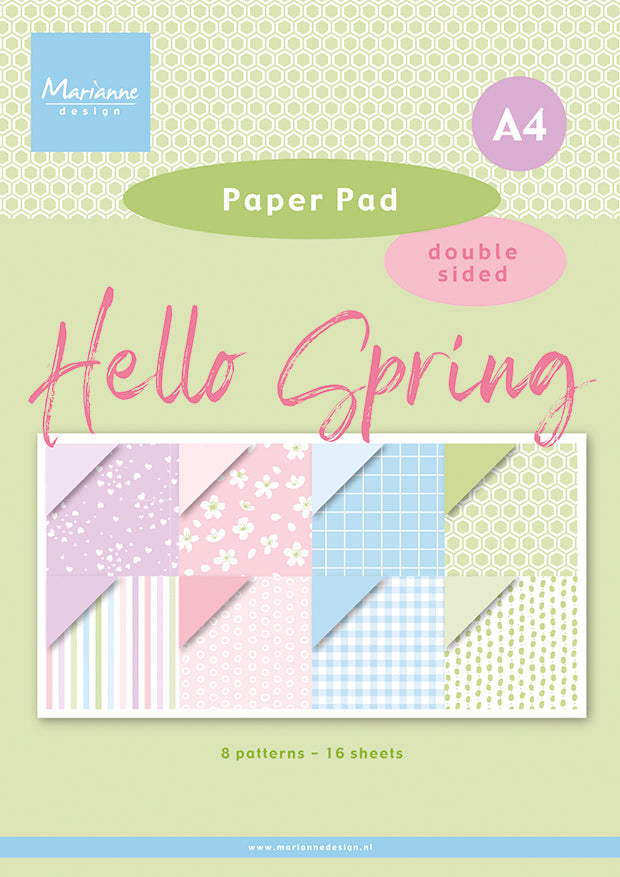 Marianne Design A4 Paper Pad - Hello Spring