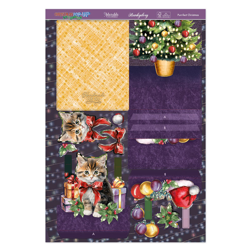 Pop-Up Stepper Card - Purr-fect Christmas