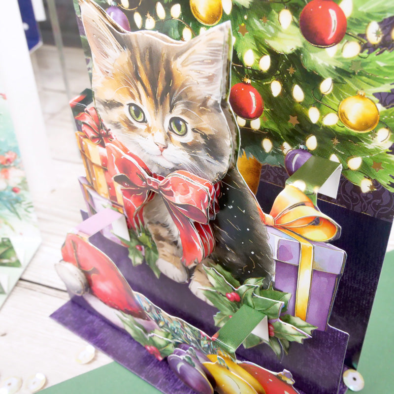 Pop-Up Stepper Card - Purr-fect Christmas