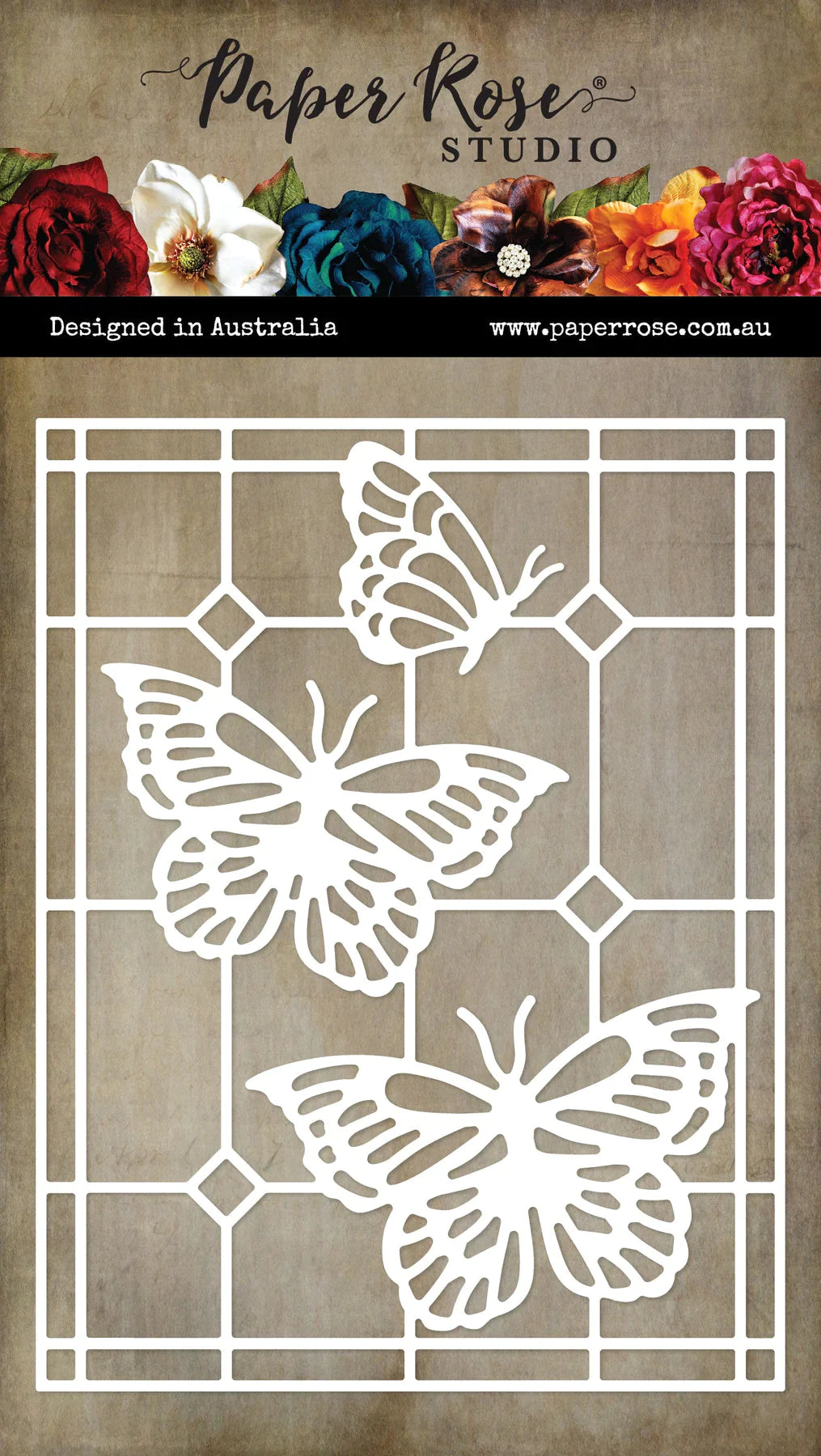 Alora Butterfly Stained Glass Coverplate Metal Die 31617