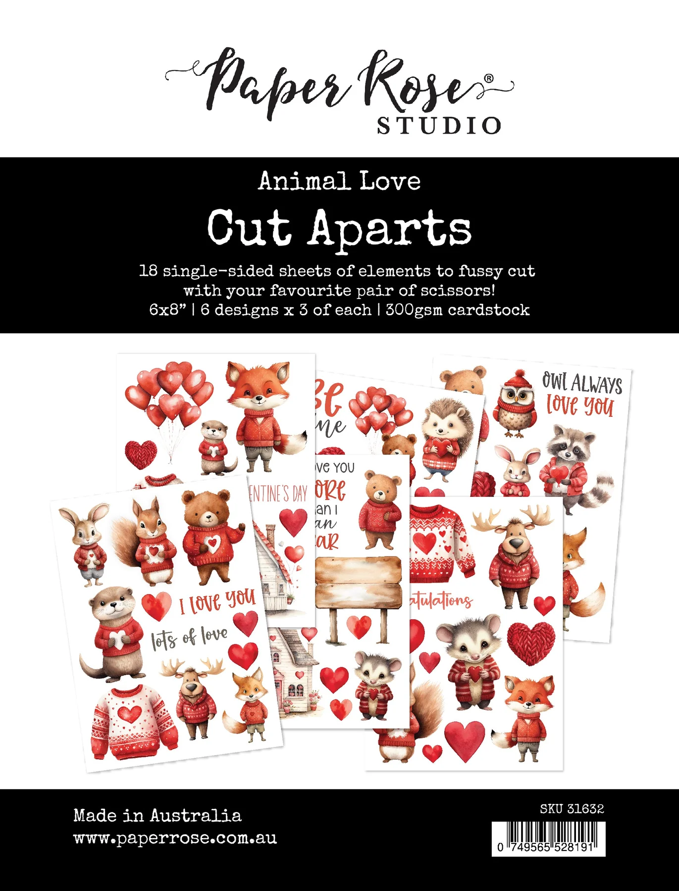 Animal Love Cut Aparts Paper Pack 31632