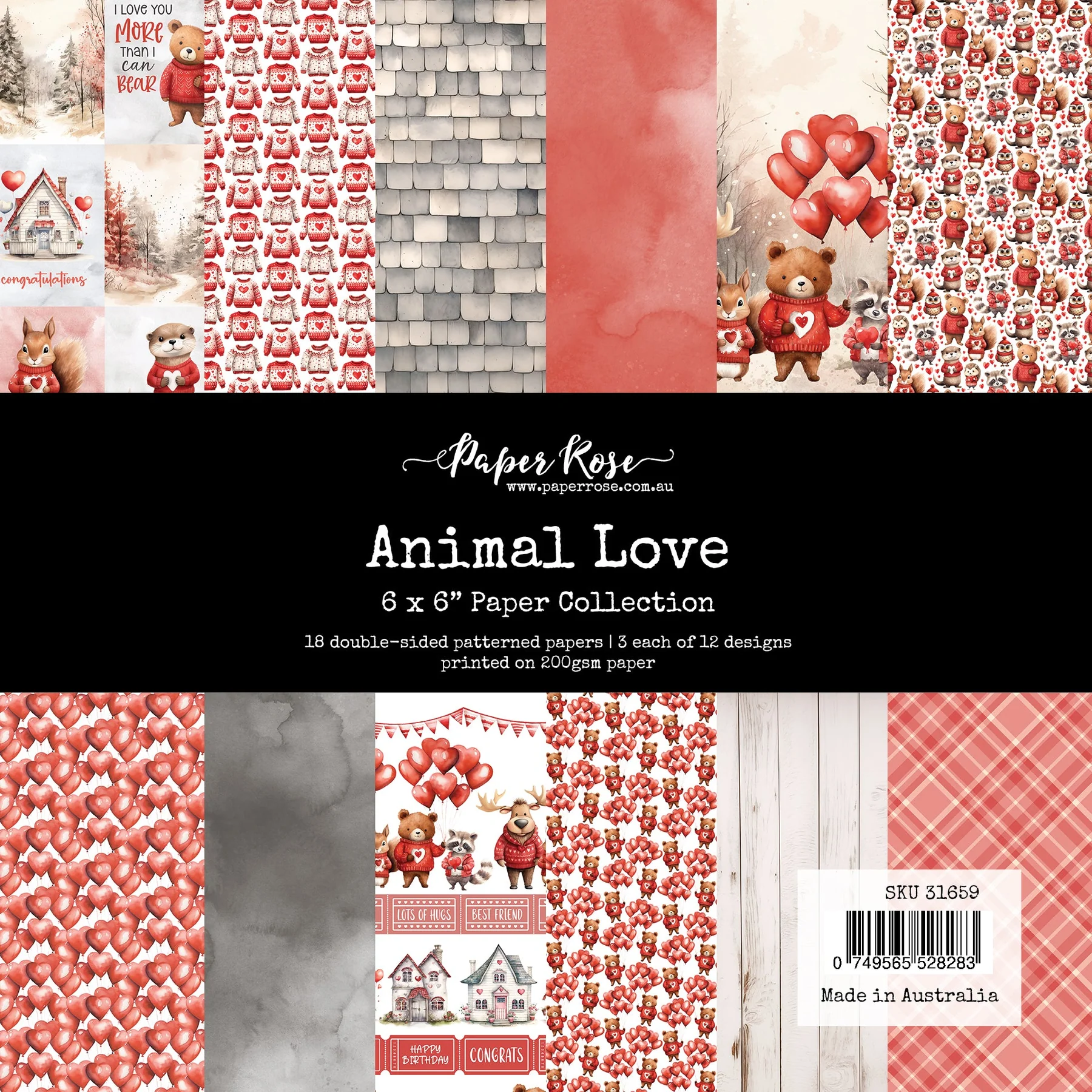 Animal Love 6x6 Paper Collection 31659