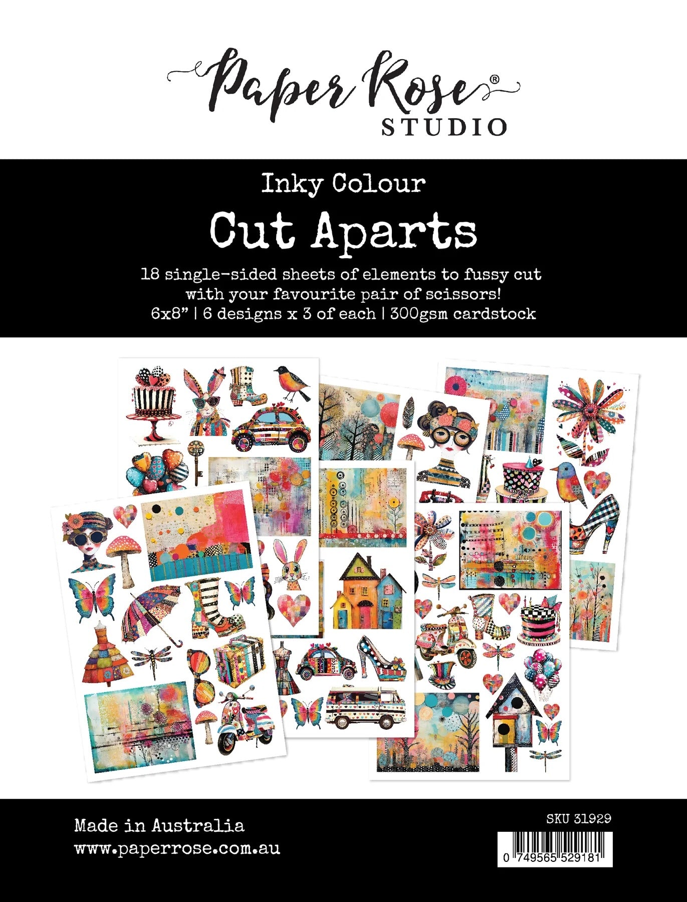 Inky Colour Cut Aparts Paper Pack 31929