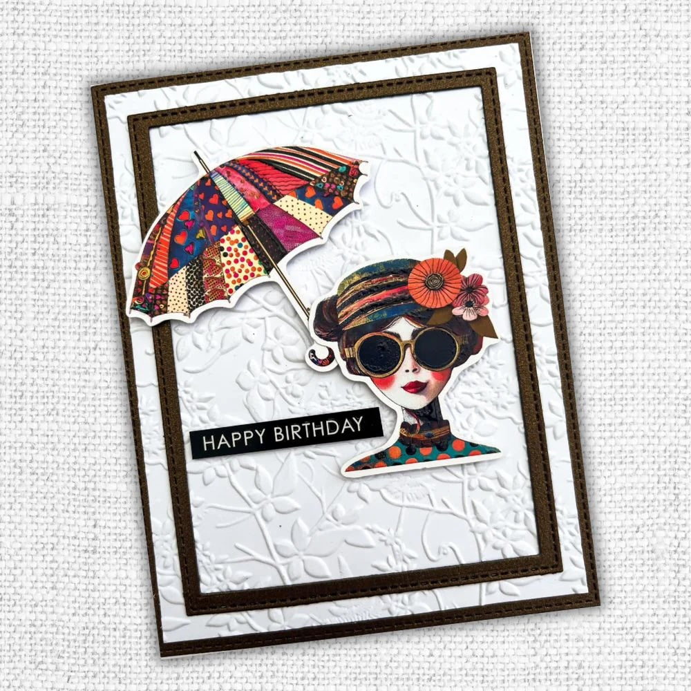 Inky Colour Embossed Die Cuts 31932