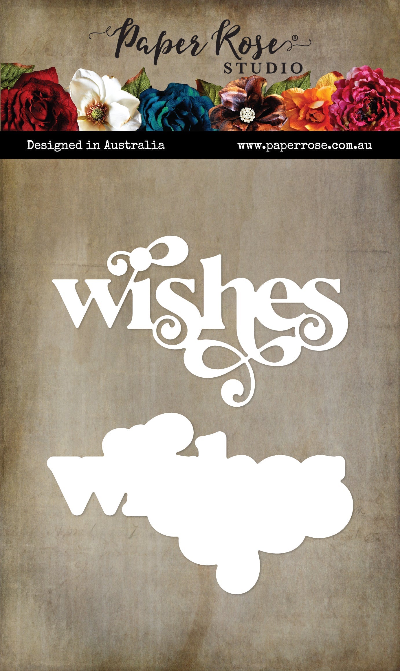 Fancy Script Layered Wishes Die 32457