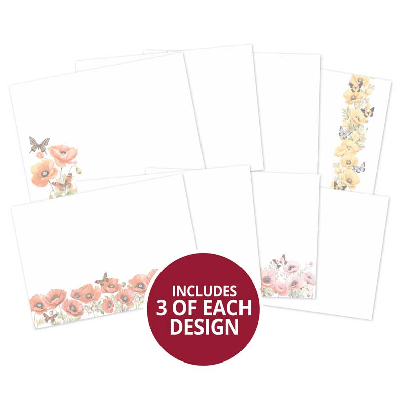 Pretty Poppies Luxury Card Inserts