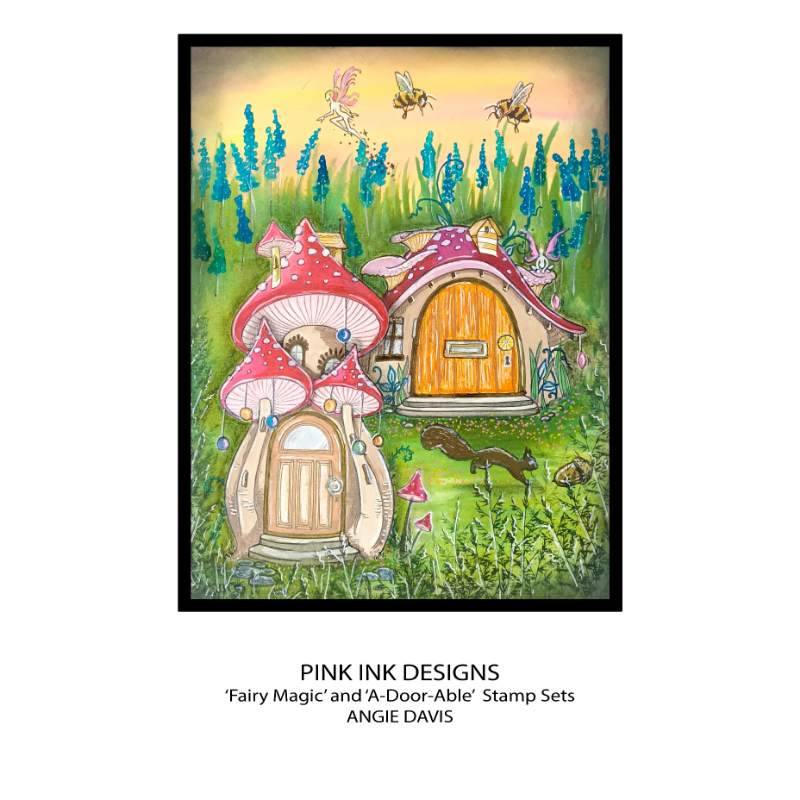 Pink Ink Designs Fairy Magic 6 in x 8 in Clear Stamp Set