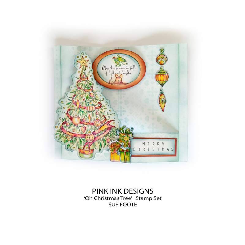 Pink Ink Designs Oh Christmas Tree 6 in x 8 in Clear Stamp Set