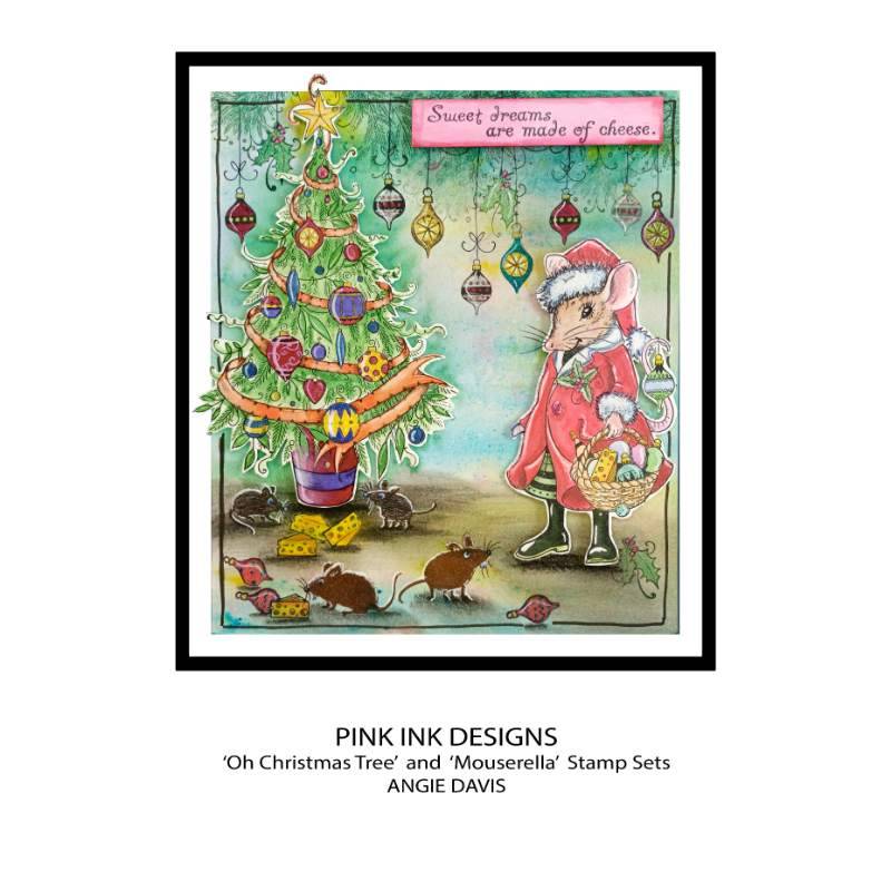 Pink Ink Designs Oh Christmas Tree 6 in x 8 in Clear Stamp Set