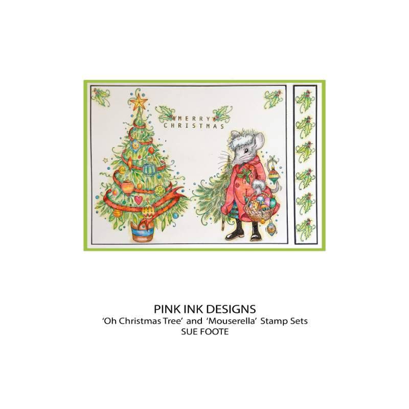 Pink Ink Designs Oh Christmas Tree 6 in x 8 in Clear Stamp Set