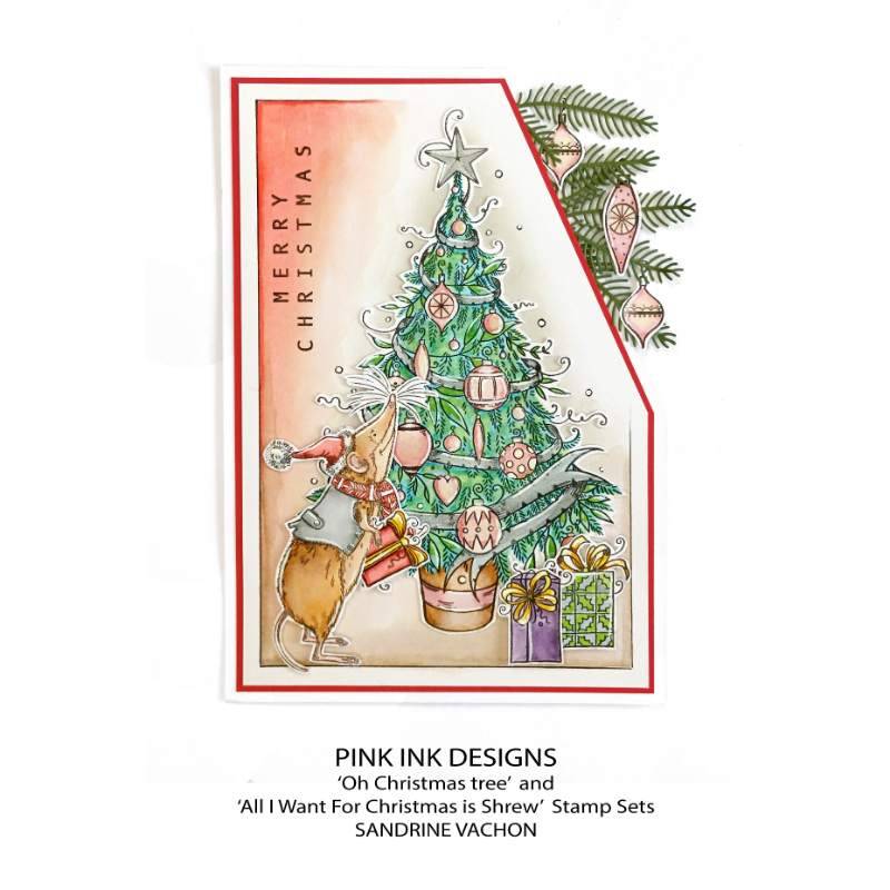 Pink Ink Designs Oh Christmas Tree 6 in x 8 in Clear Stamp Set