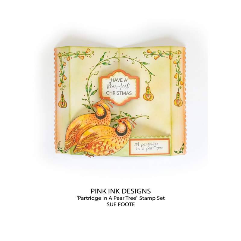 Pink Ink Designs Partridge In A Pear Tree 6 in x 8 in Clear Stamp Set