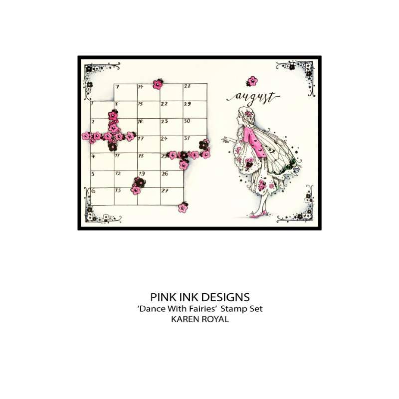 Pink Ink Designs Dance With Fairies 6 in x 8 in Clear Stamp Set