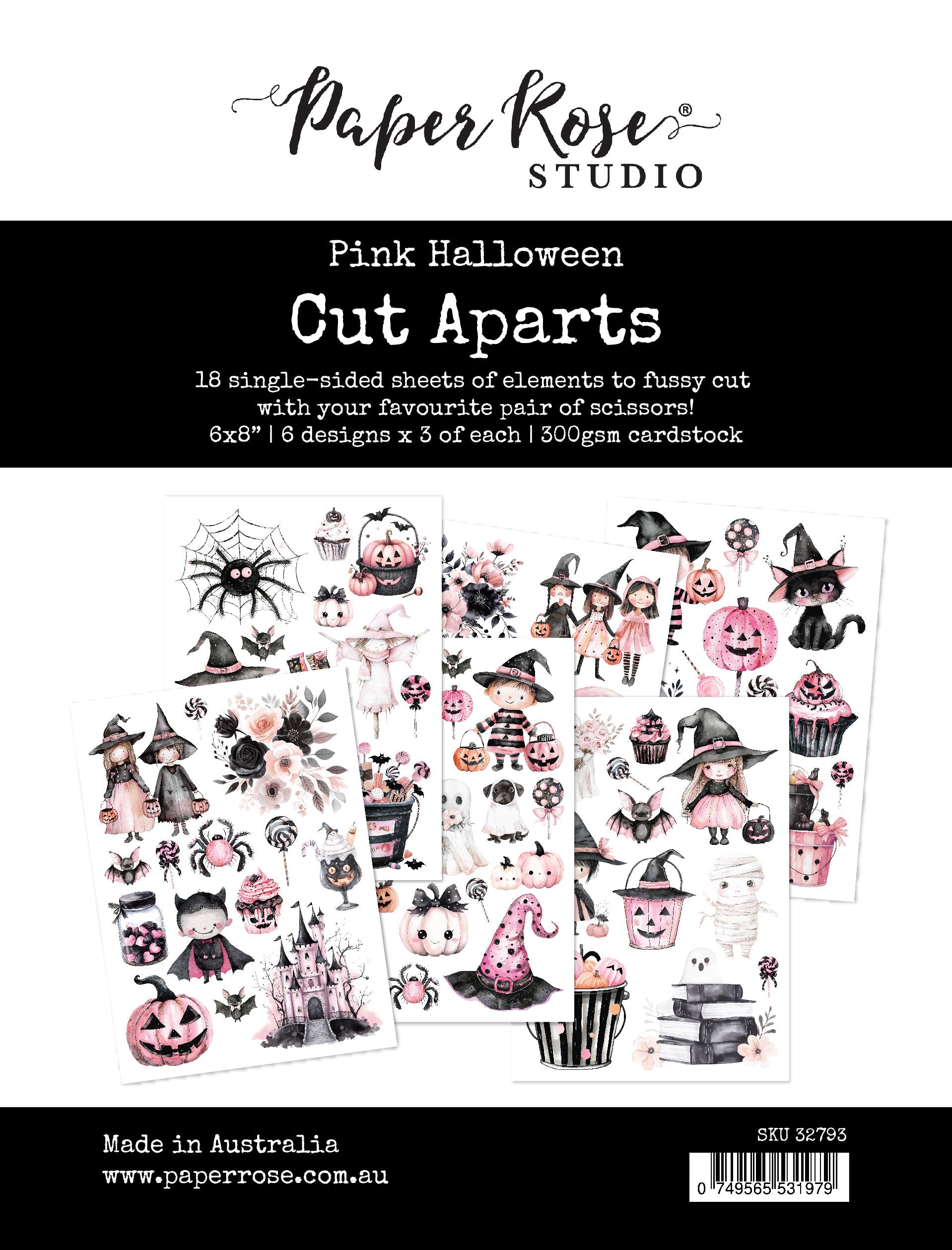 Pink Halloween Cut Aparts Paper Pack 32793